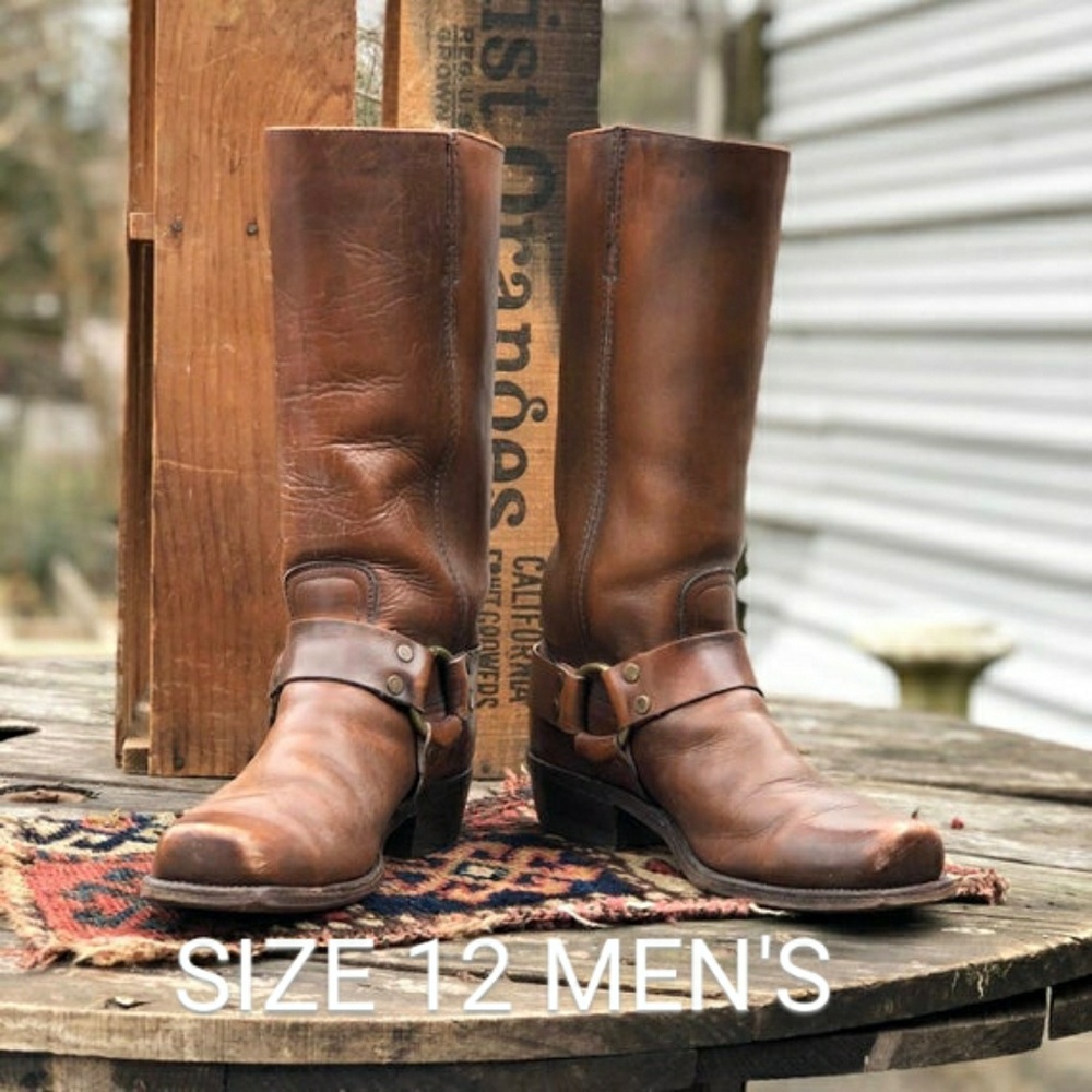 Vintage Frye Harness Boots Brown Campus Boots